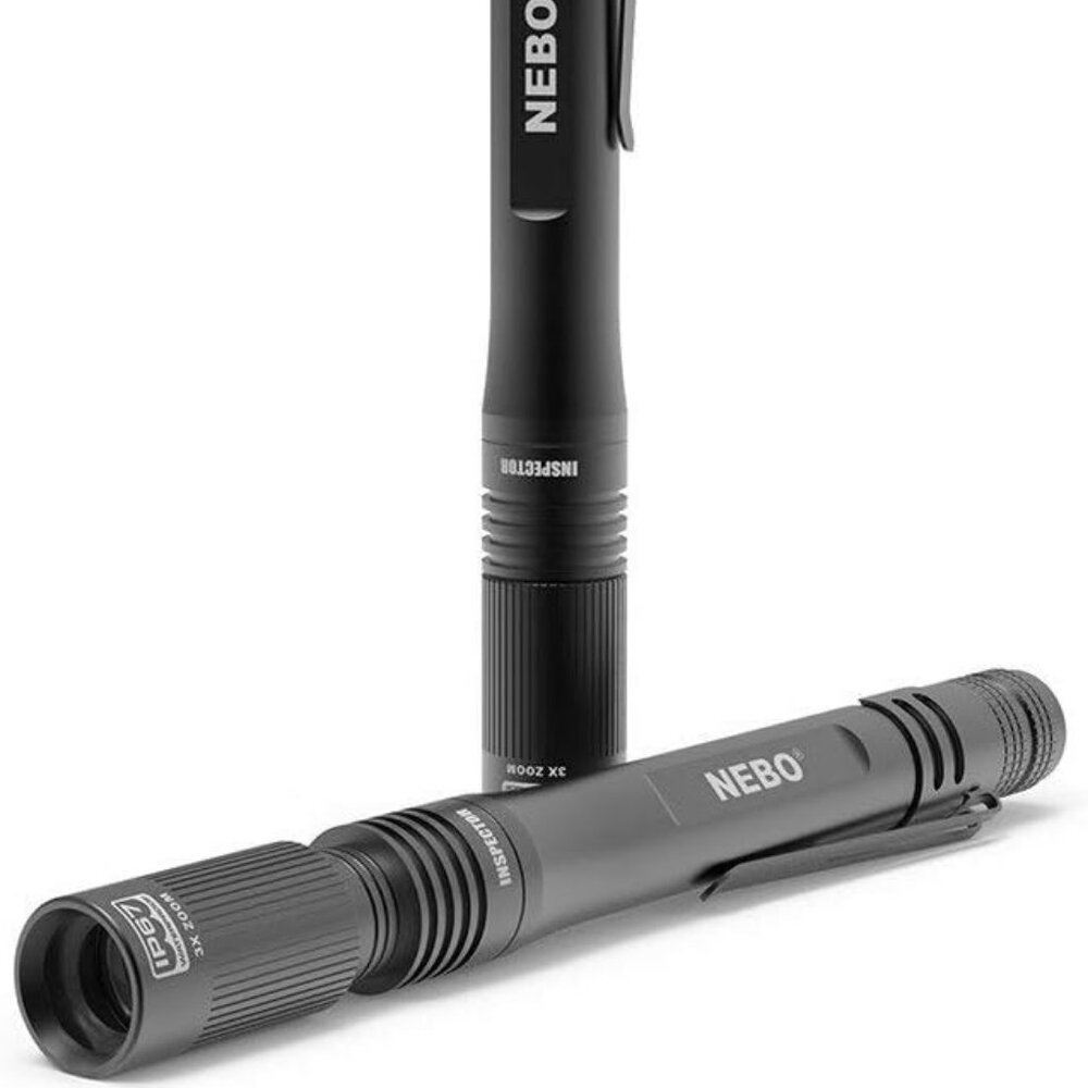 1 IP67 NEBO INSPECTOR Lumen Waterproof Pocket Stylus Pen Light Clip FLASHLIGHT
